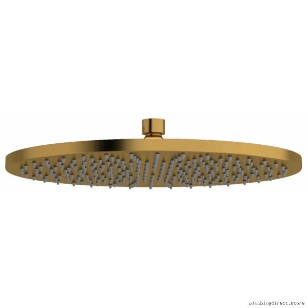 Brushed Gold Rain Shower Head 12" - Water Efficient Riobel Design