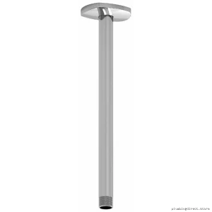 Chrome 12 Inch Ceiling Mount Shower Arm with Oval Cover Plate 597C