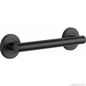 Decorative 12 Inch ADA Grab Bar | Contemporary Matte Black Model 41812-BL