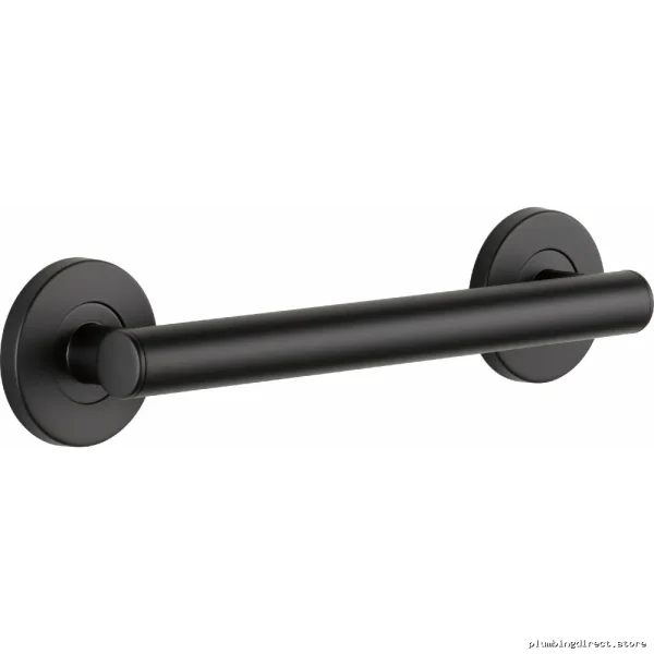 Decorative 12 Inch ADA Grab Bar | Contemporary Matte Black Model 41812-BL