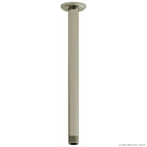 12-Inch Ceiling Mount Shower Arm with Round Escutcheon - Polished Nickel 557PN RIOBEL