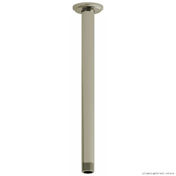 12-Inch Ceiling Mount Shower Arm with Round Escutcheon - Polished Nickel 557PN RIOBEL