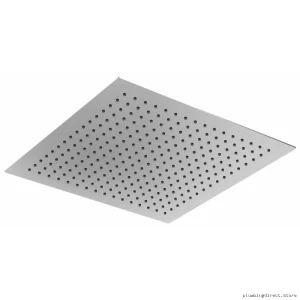 Chrome Square Rainfall Shower Head - 16 Inch Modern RIOBEL Design