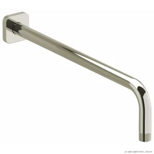 16-Inch Wall Mount Shower Arm with Square Escutcheon - Polished Nickel (574PN) RioBel