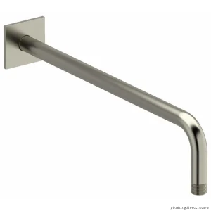 16 Wall-Mounted Shower Arm with Square-Plate Design - Brushed Nickel Finish (560BN) by RIOBEL