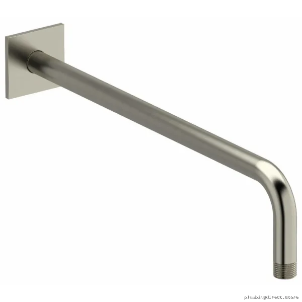 16 Wall-Mounted Shower Arm with Square-Plate Design - Brushed Nickel Finish (560BN) by RIOBEL