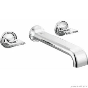 2-Handle Tub Filler Knobs & Handles Kit - Polished Chrome/Clear Brizo HK70469-PCCL