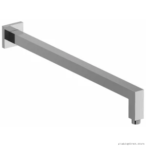 RIOBEL 20-Inch Wall-Mounted Chrome Shower Arm with Square Escutcheon Design