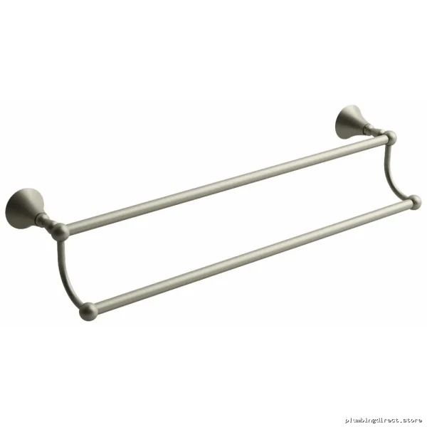 Hudson 24-Inch Double Towel Bar - Brushed Nickel Finish, Space-Saving Bath Rack