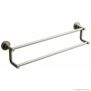 Brushed Nickel Double Towel Bar 24 Inch Bathroom Hardware ST6BN