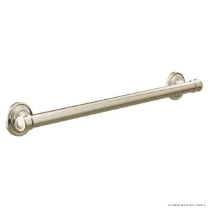 Designer Grab Bar 24-Inch Polished Nickel Stainless Steel Safety Bar YG6424NL Belfield Moen