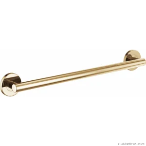 24-Inch Polished Gold Bathroom Safety Grab Bar - Brizo Invari