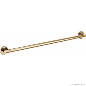 Brilliance Polished Gold Contemporary Round 24-Inch Grab Bar