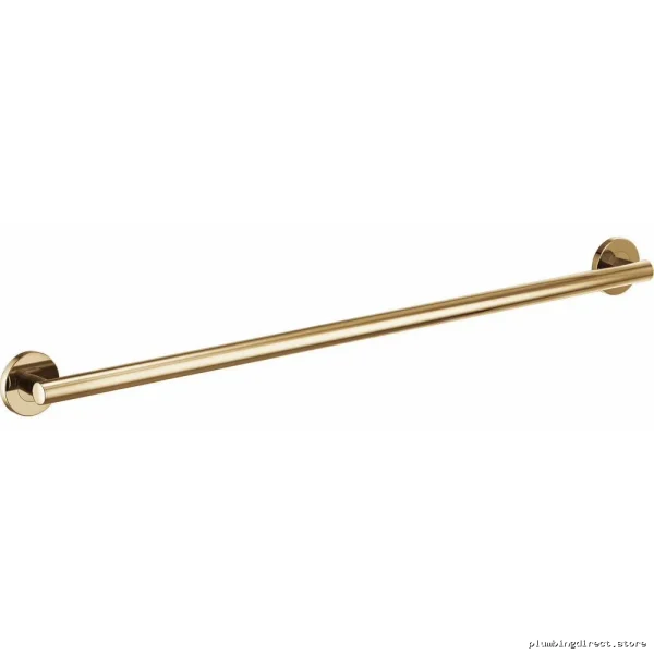 Brilliance Polished Gold Contemporary Round 24-Inch Grab Bar