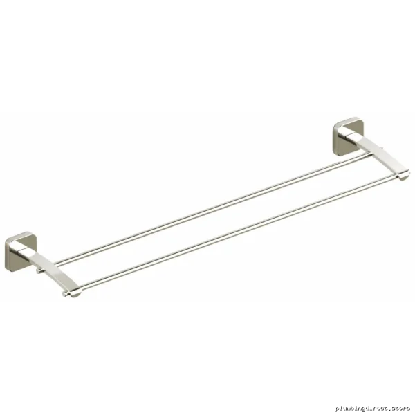 Polished Nickel Salome 24-Inch Double Bathroom Towel Bar by RIOBEL SA6PN