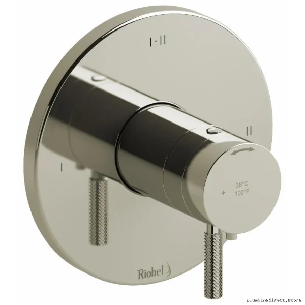 3-Function Thermostatic Shower Valve in Polished Nickel by Riu