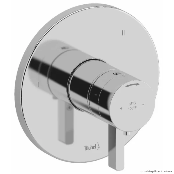 3-Function Thermostatic Valve Trim Chrome Finish by Paradox - TPXTM47C RIOBEL