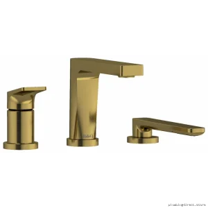 3-Hole Deck Mount Tub Filler Trim – Lever Handle Design in Brushed Gold