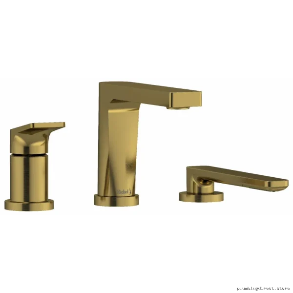 3-Hole Deck Mount Tub Filler Trim – Lever Handle Design in Brushed Gold
