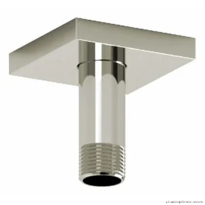 3-Piece Ceiling Mount Shower Arm with Square Escutcheon - Polished Nickel 519PN RIOBEL