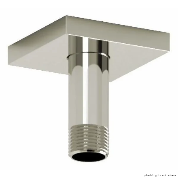 3-Piece Ceiling Mount Shower Arm with Square Escutcheon - Polished Nickel 519PN RIOBEL