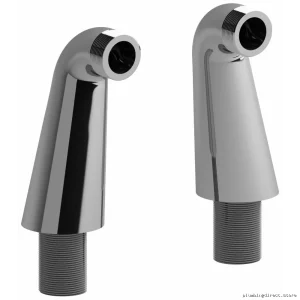 4-Piece Deck Mount Riser Set with Chrome Finish - TU99C by RIOBEL for Showers