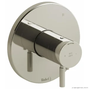 5-Function Thermostatic Shower Valve Trim | Polished Nickel Finish | Riu TRUTM45PN-RIOBEL