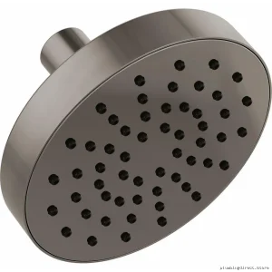 5-Inch Modern Single-Function Water-Efficient Shower Head with Black Onyx Finish - Brizo Model 82392-BNX