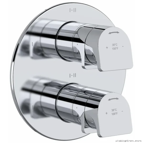 6-Function Thermostatic Shower Valve Trim in Sleek Chrome - TOD46C by RIOBEL