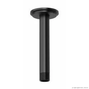 6-Inch Ceiling Mount Shower Arm Round Escutcheon Black RIOBEL 568BK