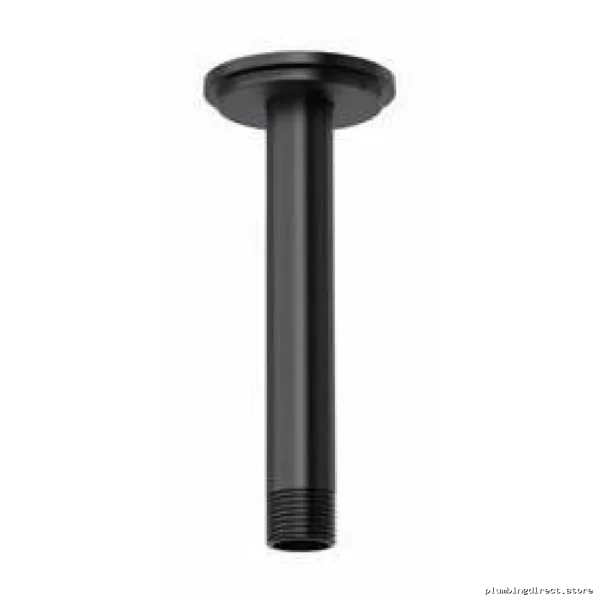 6-Inch Ceiling Mount Shower Arm Round Escutcheon Black RIOBEL 568BK