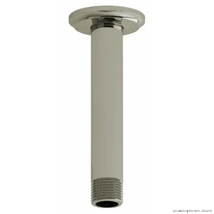 RIOBEL 6" Polished Nickel Ceiling Shower Arm with Round Base