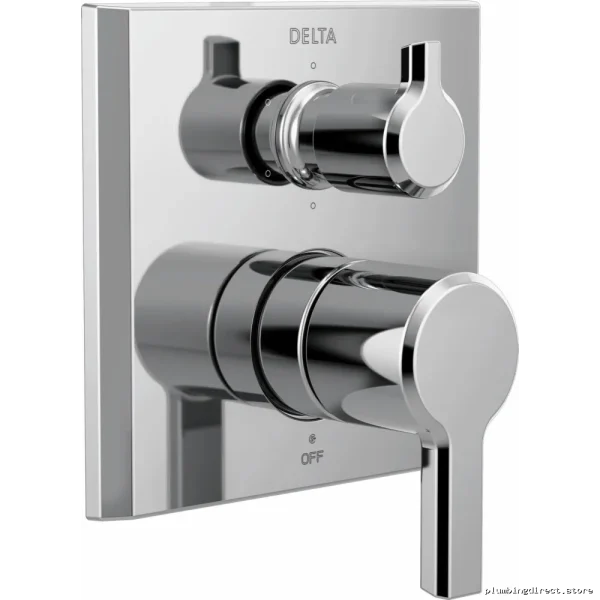 6-Position Integrated Diverter Valve Trim Kit - Pivotal Monitor 14 Series Lumicoat Chrome T24999-PR Delta