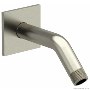 6 Wall-Mounted Shower Arm with Square Escutcheon - Brushed Nickel 546BN RIOBEL