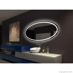 Tokyo 70x32 Oval LED Bathroom Mirror with Dimmable Lighting Paris Design