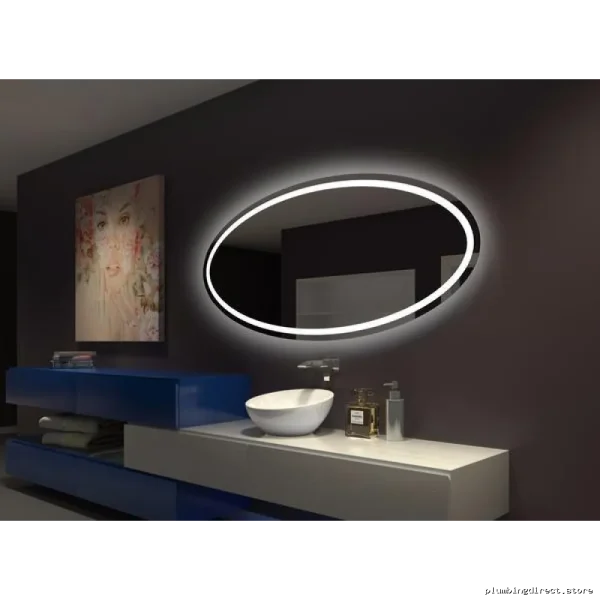 Tokyo 70x32 Oval LED Bathroom Mirror with Dimmable Lighting Paris Design