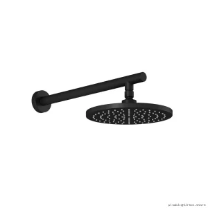 8-5/8 Rain Shower Head w/ Space-Saving Wall Arm - Matte Black BF1633-160 Kalia