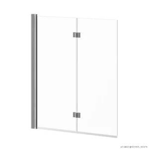 90-Degree Pivoting Tub Shield 46 x 56 Chrome/Clear - Kalia DR1450-110-000