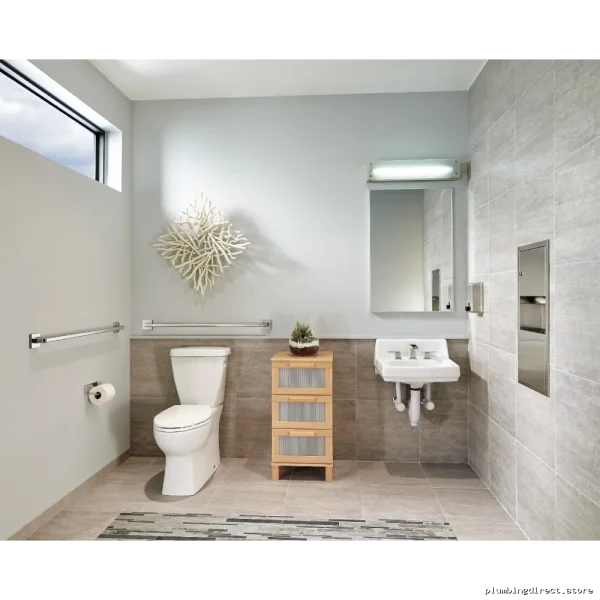 Delta Champagne Bronze 36-Inch ADA-Compliant Angular Modern Decorative Grab Bar - Image 3