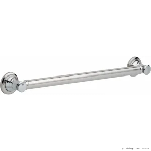 ADA Compliant Decorative Bathroom Safety Grab Bar - Chrome & Traditional Design