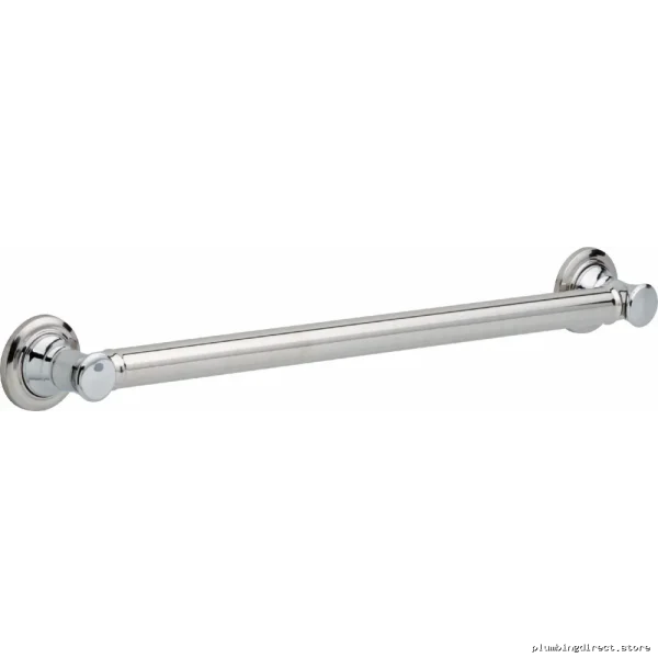ADA Compliant Decorative Bathroom Safety Grab Bar - Chrome & Traditional Design