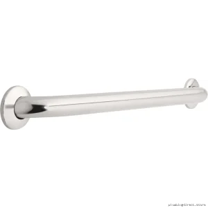 ADA Compliant Bathroom Safety Grab Bar - 1.5" x 24" Chrome Delta