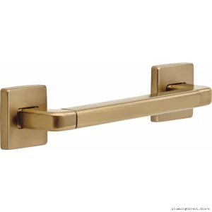ADA Compliant Modern Angular Decorative Grab Bar - Champagne Bronze 41912-CZ Delta