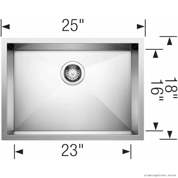 Quatrus R0 ADA-Compliant Undermount Single Bowl Kitchen Sink – Satin Finish Model #Blanco