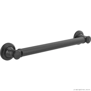 Delta Matte Black ADA Grab Bar - 18 Inch Traditional Bathroom Safety Rail