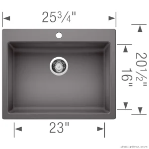 Precis Dual-Mount 1-Bowl Silgranit Kitchen Sink – ADA/CSA Certified Cinder