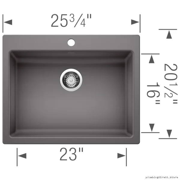 Precis Dual-Mount 1-Bowl Silgranit Kitchen Sink – ADA/CSA Certified Cinder