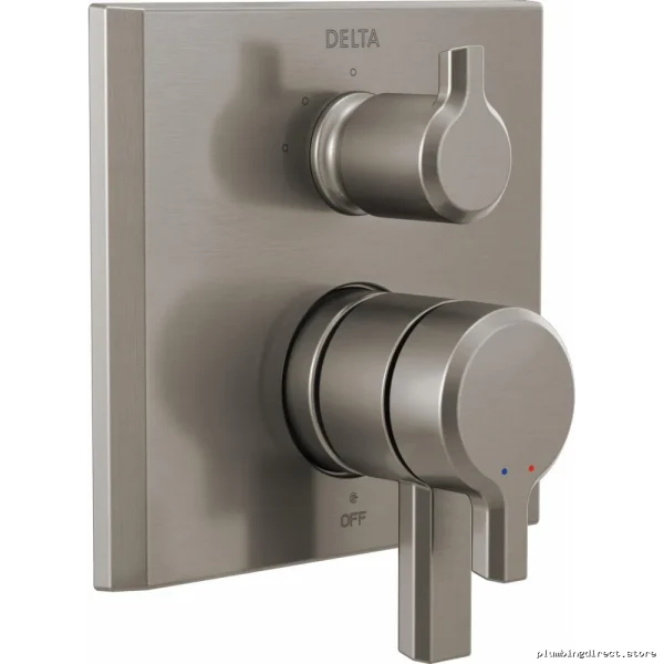 Adjustable 3-Way Diverter Valve Trim in Lumicoat Stainless Steel - Pivotal Monitor
