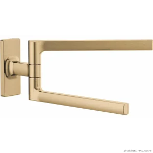 Adjustable 8-Inch Mini Pivoting Towel Bar in Luxe Gold - Kintsu 694707-GL