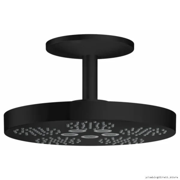 Axor One Wall-Mounted Wall Showers with Adjustable Arm Trims | Matte Black Showers